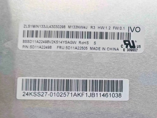 M133NW4J R3 IVO 13.3&quot; 1920 ((RGB) × 1200، 300 cd/m2 شاشة LCD صناعية