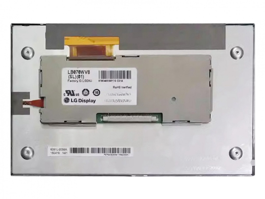 LB070WV8-SL02 شاشة LG 7 &quot; 800 ((RGB) × 480, WVGA 133PPI, 450 cd/m2 شاشة LCD صناعية