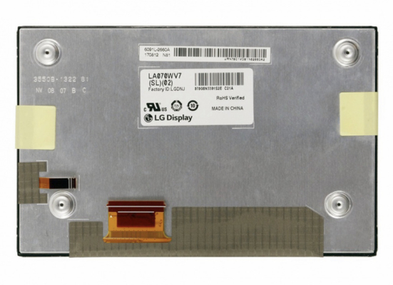 LA070WV7-SL02 LG العرض 7&quot; 800 ((RGB) × 480 WVGA 133PPI 1000 cd/m2 العرض LCD الصناعي