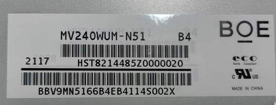 MV240WUM-N51 BOE 24.0&quot; 1920 ((RGB) × 1200، 250 cd/m2 شاشة LCD صناعية