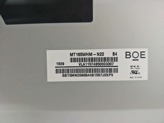 MV185WHB-N20 BOE 18.5" 1366 ((RGB) × 768, 0 cd/m2 شاشة LCD صناعية