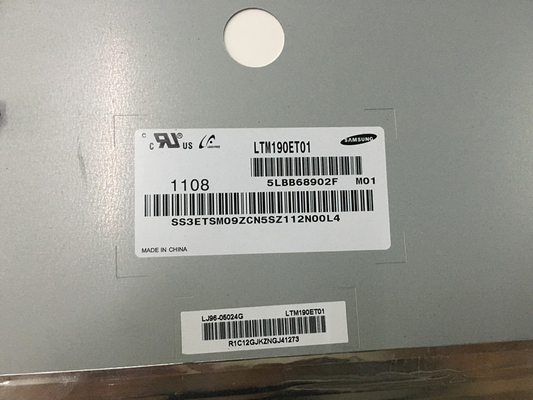 LTM190ET01 سامسونج 19.0&quot; 1280 ((RGB) × 1024، 250 cd/m2 شاشة LCD صناعية
