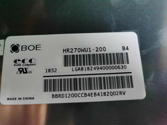 HR270WU1-200 BOE 27.0&quot; 1920 ((RGB) × 1080, 725 cd/m2 شاشة LCD صناعية