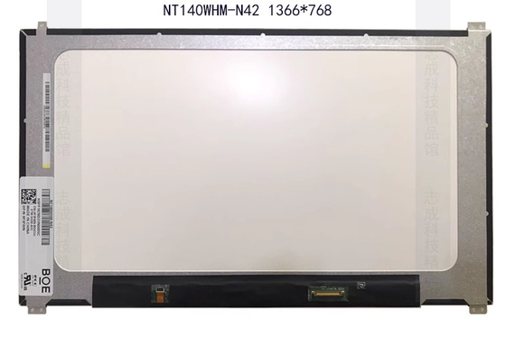 NT125WHM-N42 BOE 12.5&quot; 1366 ((RGB) × 768, 200 cd/m2 شاشة LCD صناعية