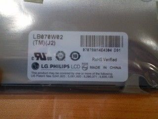 TFT 7.0" LB070W02-TMJ2 220 cd/m2 (النوع) 65/65/45/55 (النوع) ((CR≥10)