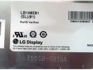LB190E01-SL01 الحجم الرمادي 8 بت 19 بوصة LG TFT Display 85/85/85/85 (Min.) ((CR≥10)