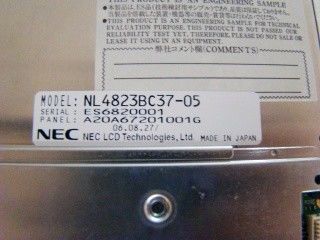 NL4823BC37-05 CCFL الضوء الخلفي 7.0 بوصة 480 × 234 NEC TFT LCD 157.5 ((H) × 90.5 ((V) مم