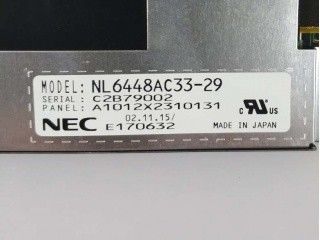NL6448AC33-29 10.4 INCH 640 × 480 31 دبوس NEC TFT LCD 215.4 ((H) × 161.8 ((V) مم