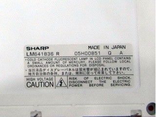 LM641836R INCH Sharp TFT LCD Display 9.4" 70 cd/m2 (النموذج) 191.97 ((W) × 143.97 ((H) mm