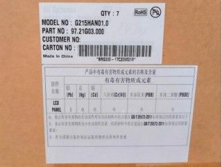 21.5 بوصة 102PPI 400cd/m2 لوحة LCD TFT G215HAN01.0 89/89/89/89 (النوع) ((CR≥10)