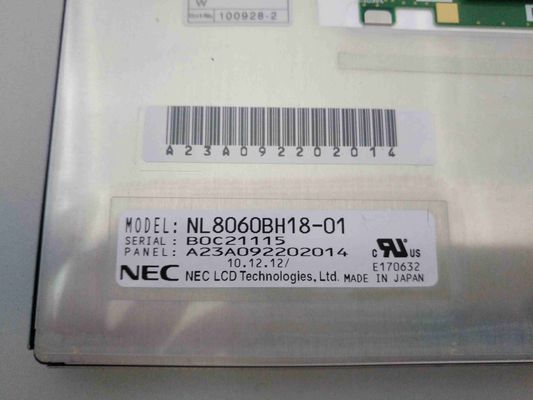 CCFL LVDS NLT 7.2in NEC TFT Display 400CD / M2 NL8060BH18-01