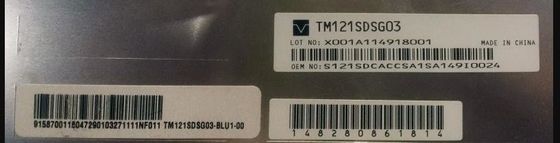 SVGA 82PPI 12.1" 800 × 600 RGB Tianma TFT LVDS TM121SDSG03 80/80/65/75 (النوع.) ((CR≥10)