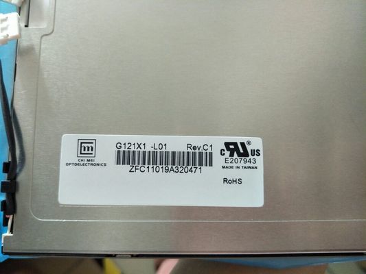G121X1-L01 CMO 12.1 &quot;1024 (RGB) × 768450 شمعة / متر مربع شاشة LCD الصناعية