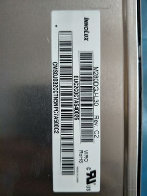M280DGJ-L30 Innolux 28.0 &quot;3840 (RGB) × 2160300 شمعة / متر مربع شاشة LCD الصناعية