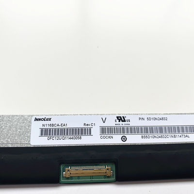 N116BCA-EA1 Innolux 11.6 &quot;1366 (RGB) × 768250 شمعة / متر مربع شاشة LCD الصناعية