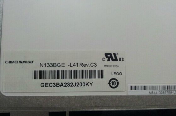 N133BGE-L41 Innolux 13.3 &quot;1366 (RGB) × 768220 شمعة / متر مربع شاشة LCD الصناعية