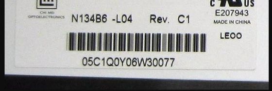 N134B6-L04 CMO 13.4 &quot;1366 (RGB) × 768220 شمعة / متر مربع شاشة LCD الصناعية