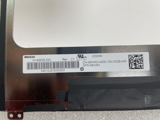 N140BGE-E53 INNOLUX 14.0 &quot;1366 (RGB) × 768 200 شمعة / متر مربع شاشة LCD الصناعية