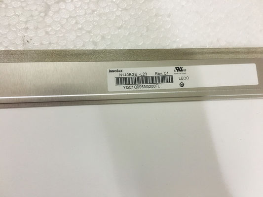N140BGE-L23 INNOLUX 14.0 &quot;1366 (RGB) × 768 200 شمعة / متر مربع شاشة LCD الصناعية