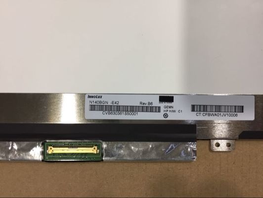 N140BGN-E42 INNOLUX 14.0 &quot;1366 (RGB) × 768220 شمعة / متر مربع شاشة LCD الصناعية