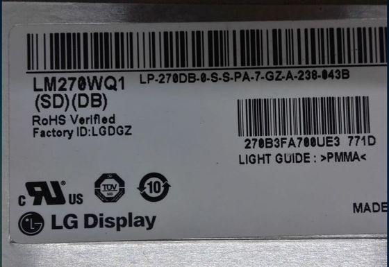 LM270WQ1-SDE3 شاشة LG مقاس 27 بوصة 2560 (RGB) × 1440420 شمعة / متر مربع شاشة LCD الصناعية