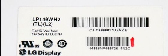 شاشة إل جي LP140WH2-TLL2 مقاس 14.0 بوصة 1366 × 768 200 شمعة / متر مربع شاشة LCD الصناعية