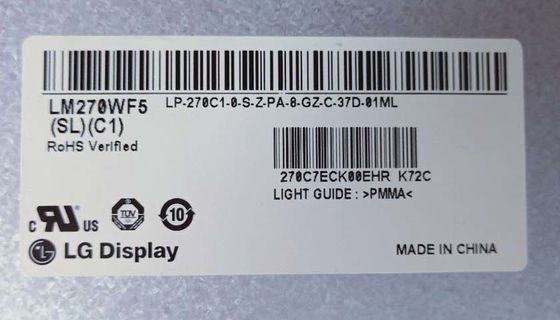 81PPI 27.0 &quot;1920x1080 300cd / m2 لوحة LCD مربعة LM270WF5-SLB1