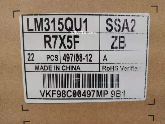 LM315QU1-SSA2 32.0" 7680x4320 شاشة TFT الصناعية 400 cd/m2 89/89/89/89 (النوع) ((CR≥10)