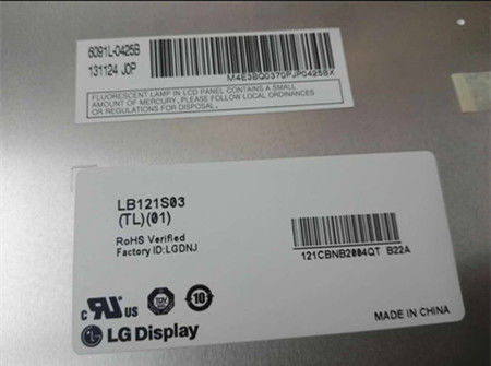 12.1" 800x600 لوحة LCD TFT 450cd/m2 LB121S03-TL03 70/70/55/65 (النوع) ((CR≥10)