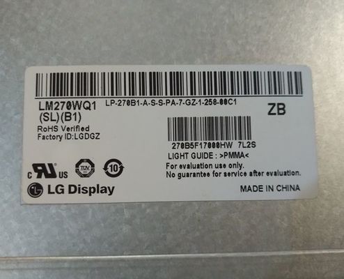 LM270WQ3-SLC1 شاشة LG مقاس 27.0 بوصة 2560 × 1440 300cd / m2 شاشة LCD صناعية