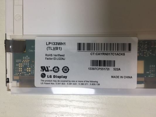 LP133WH1-TLB1 شاشة LG L 13.3 &quot;1366 (RGB) × 768300 شمعة / متر مربع شاشة LCD الصناعية 118PPI