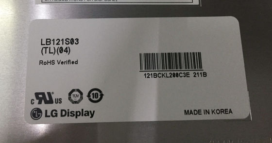 شاشة 12.1 بوصة 800x600 82PPI Tft Lcd 250cd / M2 LB121S03-TD02