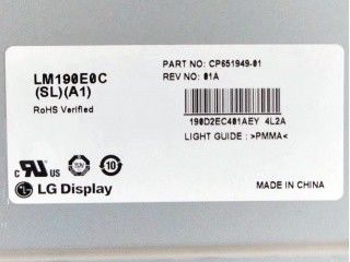 LM190E0A-SLD5 شاشة إل جي 19.0 بوصة 1280 (RGB) × 1024250 شمعة / متر مربع شاشة LCD الصناعية