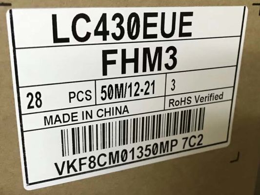 43in 51PPI Square Tft Display 1920 × 1080 300cd / M2 LC430EUE-FHM3