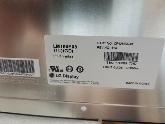 شاشة LM190E08-TLGD LG مقاس 19.0 بوصة 1280 (RGB) × 1024 300 شمعة / متر مربع شاشة LCD الصناعية