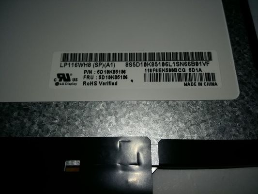 LP116WH8-SPA1 شاشة LG 11.6 بوصة 1366 (RGB) × 768250 شمعة / متر مربع شاشة LCD الصناعية