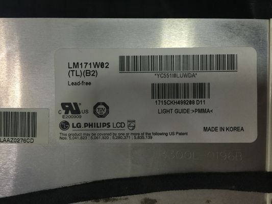 LM171W02-TLB2 شاشة إل سي دي فيليبس 17.1 بوصة 1440 (RGB) × 900250 شمعة / متر مربع شاشة LCD الصناعية