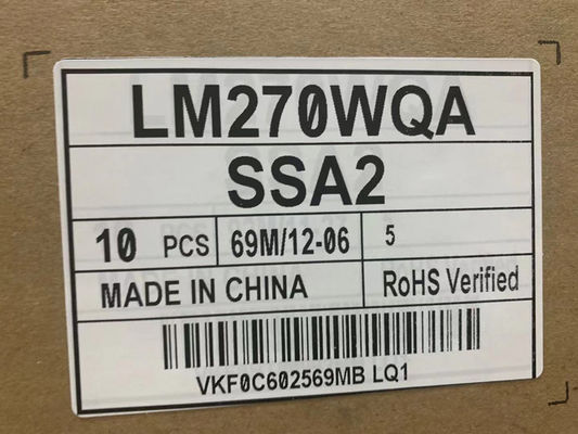LM270WQA-SSA2 شاشة LG مقاس 27.0 بوصة 2560 (RGB) × 1440400 شمعة / متر مربع شاشة LCD الصناعية