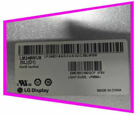 LM240WU8-SLD1 شاشة LG مقاس 24.0 بوصة 1920 (RGB) × 1200 300 شمعة / متر مربع شاشة LCD الصناعية