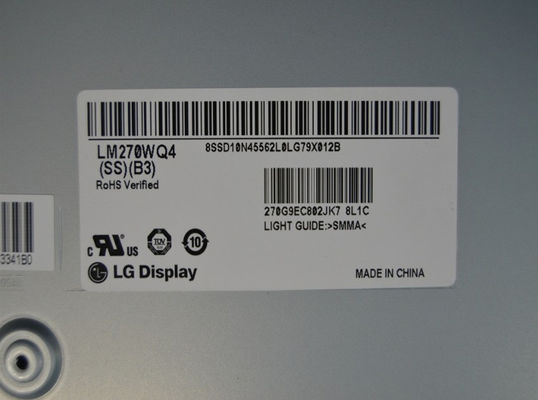 LM270WQ4-SSB3 شاشة LG مقاس 27.0 بوصة 2560 (RGB) × 1440350 شمعة / متر مربع شاشة LCD الصناعية