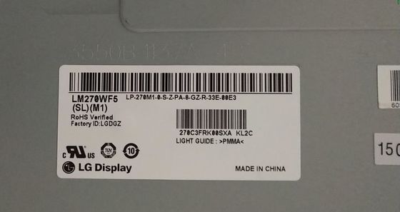 شاشة LM270WF5-SLM4 LG مقاس 27.0 بوصة 1920 (RGB) × 1080250 شمعة / متر مربع شاشة LCD صناعية