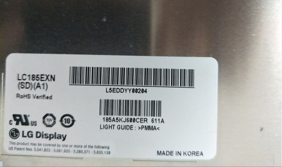 LC185EXN-SDA1 شاشة LG مقاس 18.5 بوصة 1366 (RGB) × 768250 شمعة / متر مربع شاشة LCD الصناعية