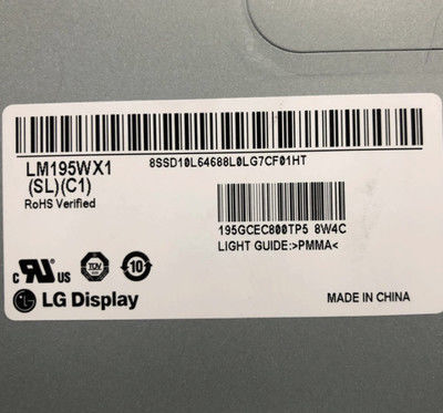 LM195WX1-SLC1 شاشة LG مقاس 19.5 بوصة 1440 (RGB) × 900250 شمعة / متر مربع شاشة LCD الصناعية