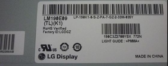 SXGA 1280×1024 TFT لوحة LCD 86PPI 250cd/m2 LM190E09-TLK1 85/85/75/85 (النوع.)