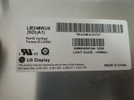 WUXGA 94PPI 320cd/m2 لوحة LCD TFT 24.0 " LM240WU6-SDA1 89/89/89/89 (النوع.)