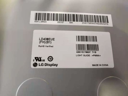 450cd / M2 RGB FHD 51PPI لوحة LCD مربعة 43 بوصة 1920 × 1080 LD430EUE-FHB1